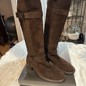 -Aquatelia by Marvin K Star Waterproof Suede Boots Espresso 10M. Made in …